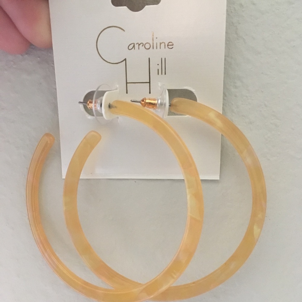 Brand New Caroline Hill Hoop Resin Earrings